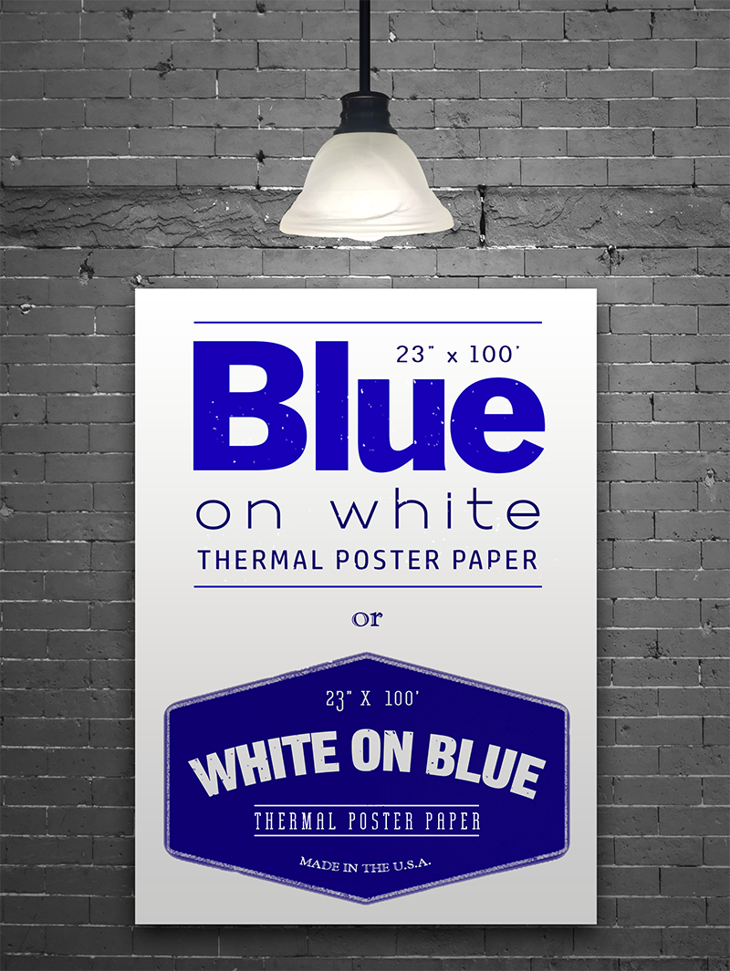 Thermal Transfer Plus TTP 23" Y416289 Poster Paper Black on Flourescent Red 