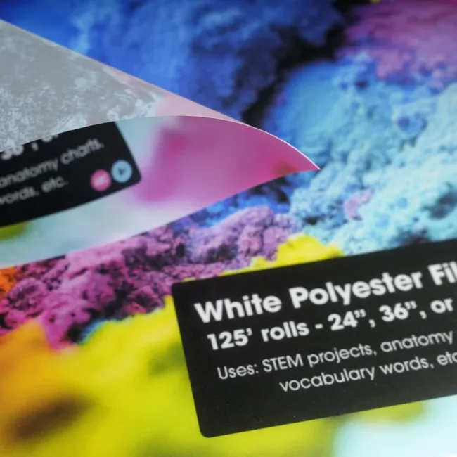 White Polyester Film for poster printers