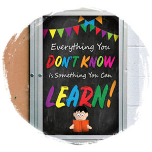 Classroom Environment_400 Student-made poster reinforcing learning goals using a school poster maker