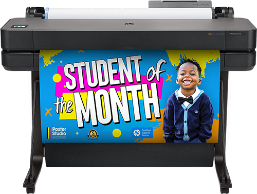 Poster Printers for schools. Student of the week. HP DesignJet for schools.