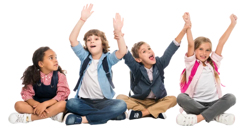 kids excited about education poster template content printed on school poster printers