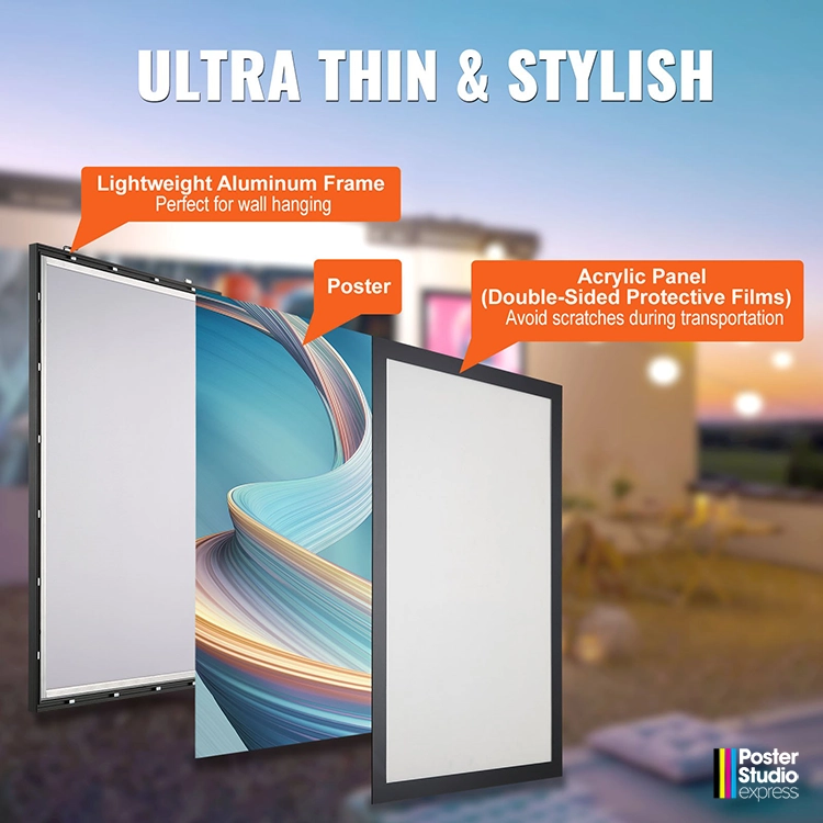 Stylish backlit poster frame highlights school visuals