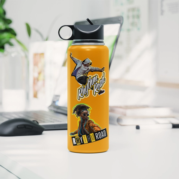 Flex Series Poster Printer Cutter printing decals for water bottles