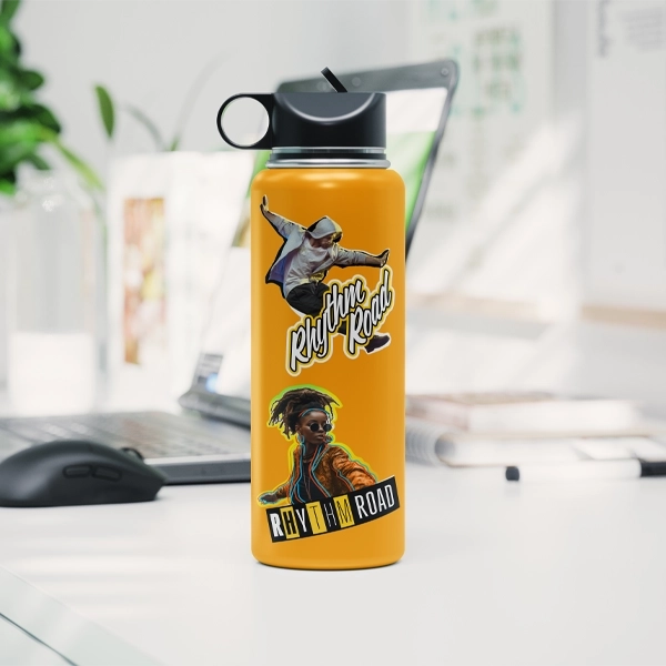 Flex Series Poster Printer Cutter printing decals for water bottles