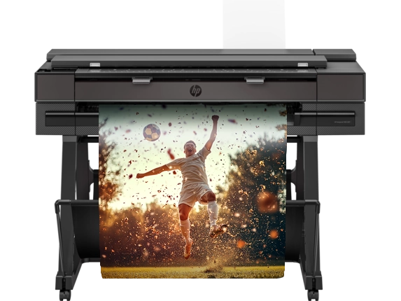 Education Studio 36 Duplicator Poster Maker by Poster Studio Express printing a dynamic sports poster of an athlete in action