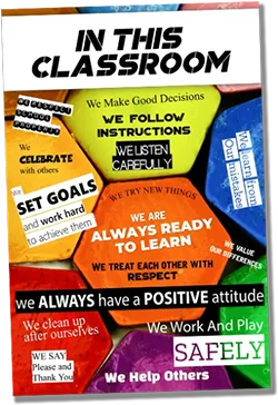 Classroom Rules Poster Classroom rules poster printer on the Poster Studio Express poster printer machine.