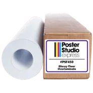 Glossy floor overlaminate roll, ideal for protecting and enhancing printed floor graphics