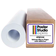 Solvent Glossy Paper with Adhesive