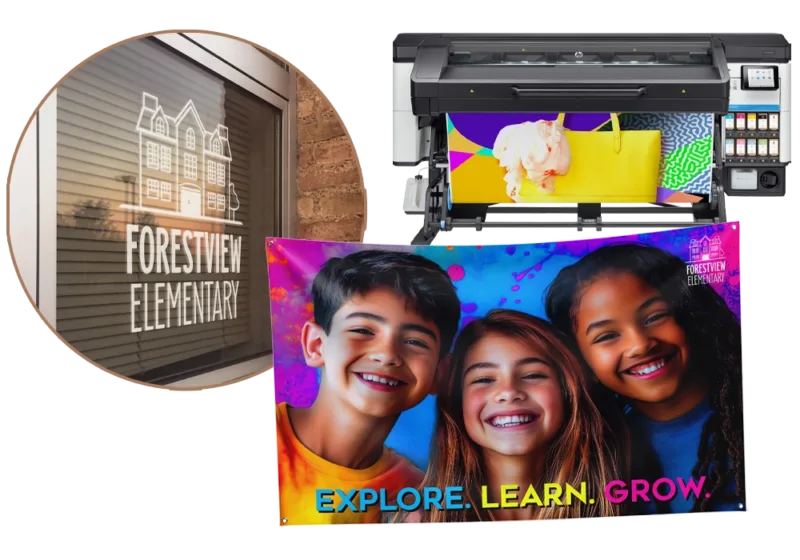 50sq Ft of Specialty Printing 50 sq. feet of specialty printing with express A & B packages