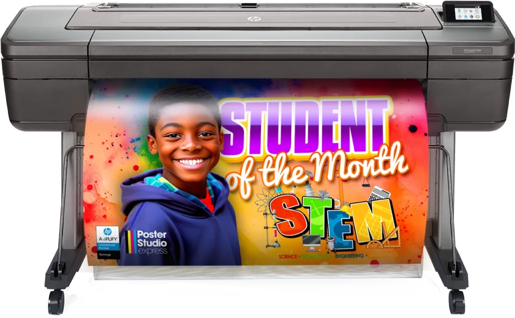indoor_outdoor_poster_maker poster maker for schools, school poster printers - the Education Studio Series is the most cost effective way to print amazing large format visuals in full color, while maintaining water and UV resistance to ensure your creations stand the test of time!