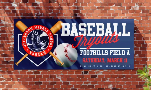 Baseball Banner on Wall