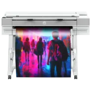 The Poster Magic 36 Poster Maker Printer producing a vibrant school-themed poster