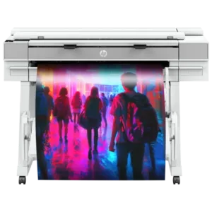 The Poster Magic 36 Poster Maker Printer producing a vibrant school-themed poster