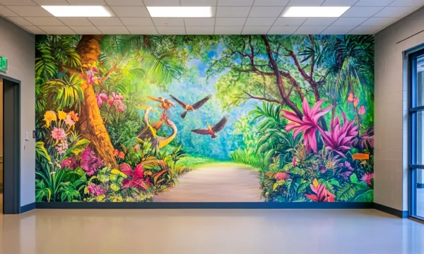 Wall Mural in School