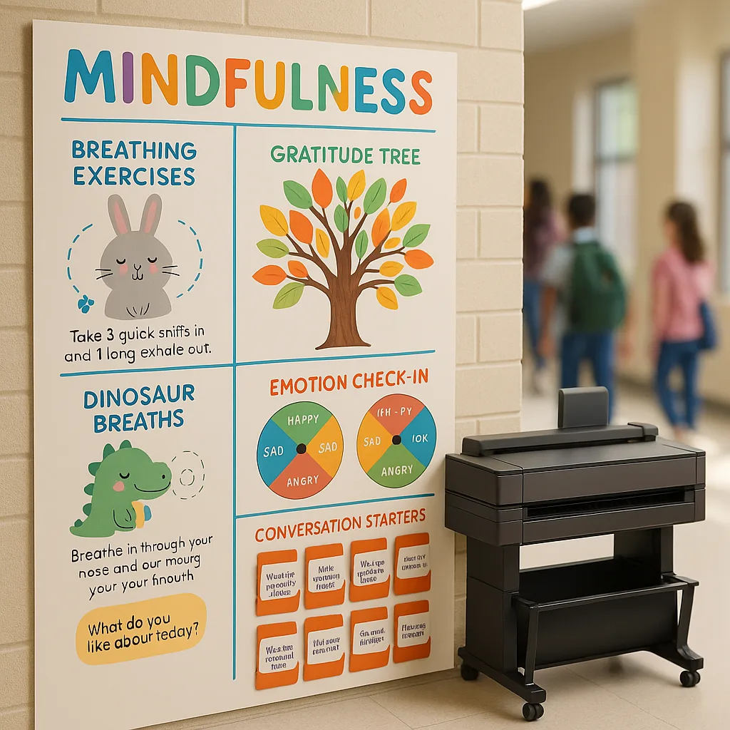 Digital detox zone with engaging posters