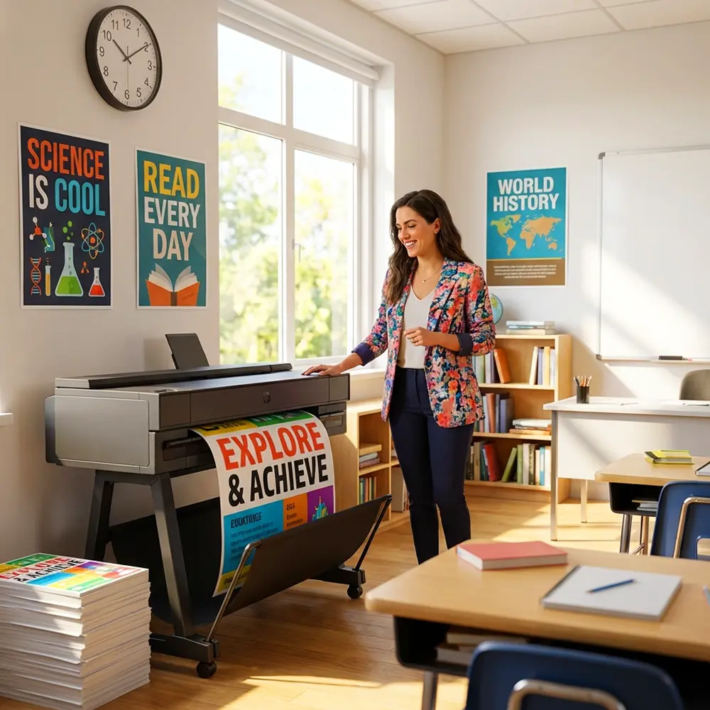 Poster Making Machine Saves Teachers Time in the Classroom The Poster Studio Express Visual Education Scholarship