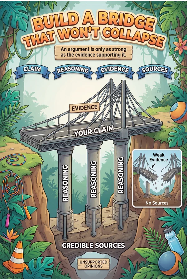 Template aligned to CCSS 6-8 WHST 1.b