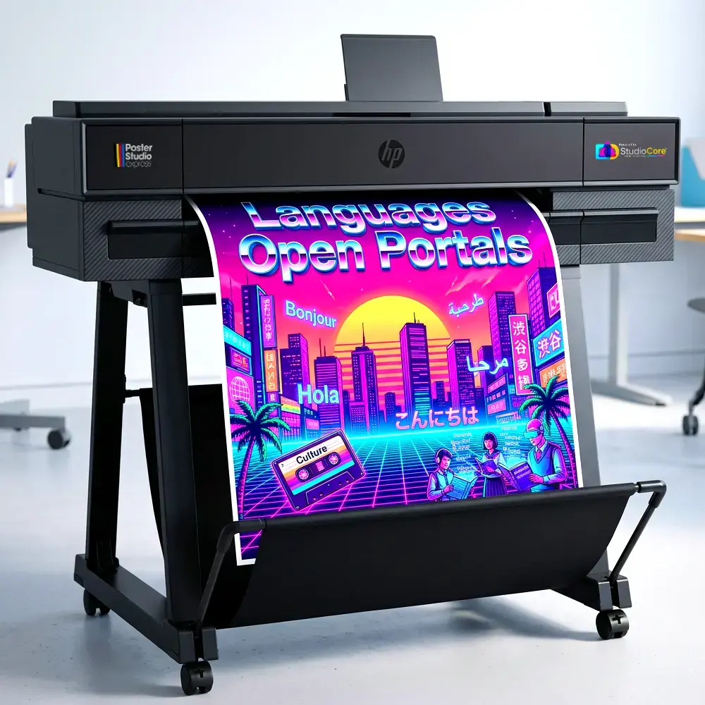 Large-Format School Poster Printer Machine and Technology Visual