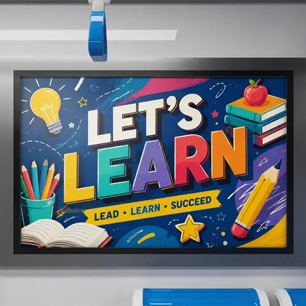 Classroom posters printed with a print and cut machine for schools
