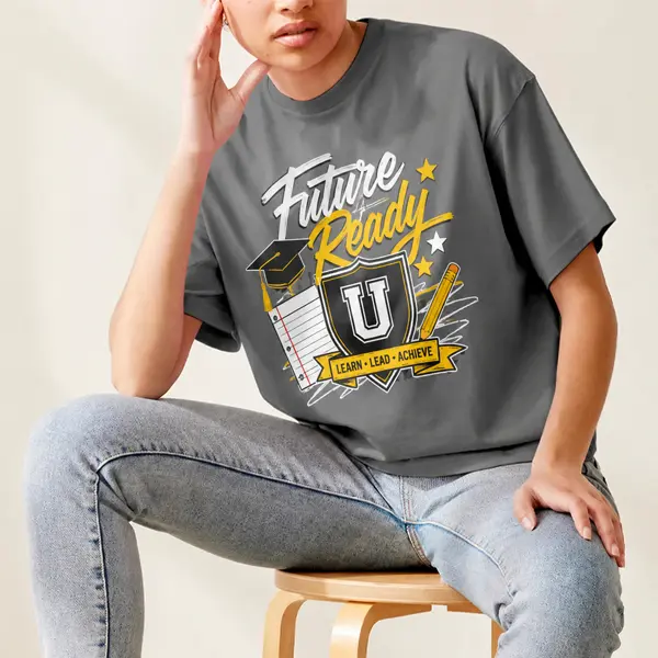 Custom school shirts made with a print and cut machine for schools