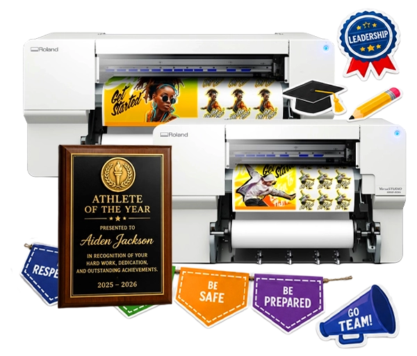 The Flex Series print and cut machine that powers the Education Flex Award Maker
