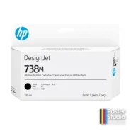 HP 738M 130-ml Black DesignJet Ink Cartridge print head Thermal inkjet