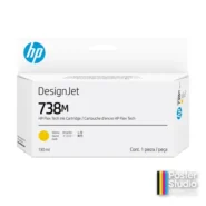 HP 738M 130-ml Yellow DesignJet Ink Cartridge print head Thermal inkjet