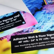 Adhesive Wall & Floor Signage Vinyl for school poster makers