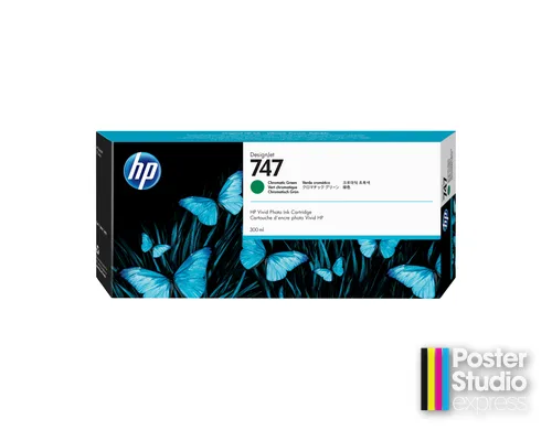 HP 747 300-ml Chromatic Green DesignJet Ink Cartridge